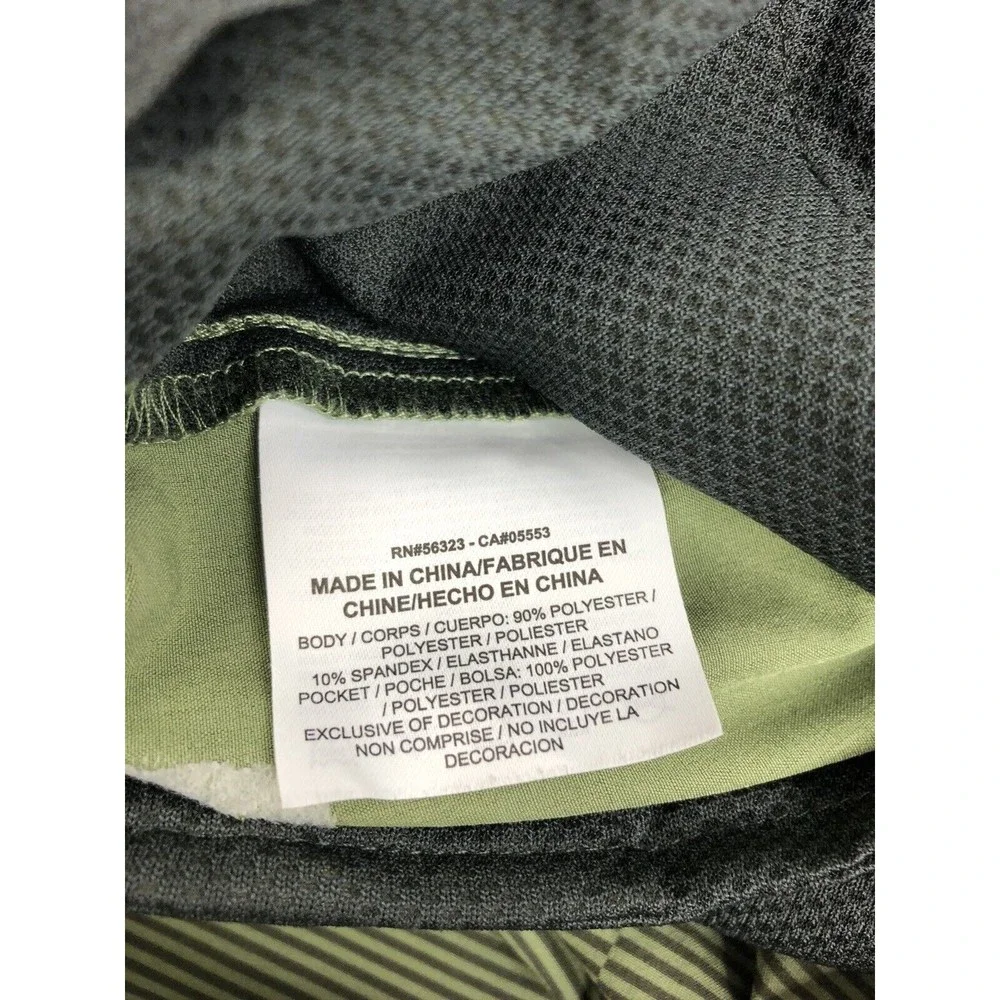 Nike Shorts Mens Sz 30 Golf Dri-Fit green gray striped Stretch 10